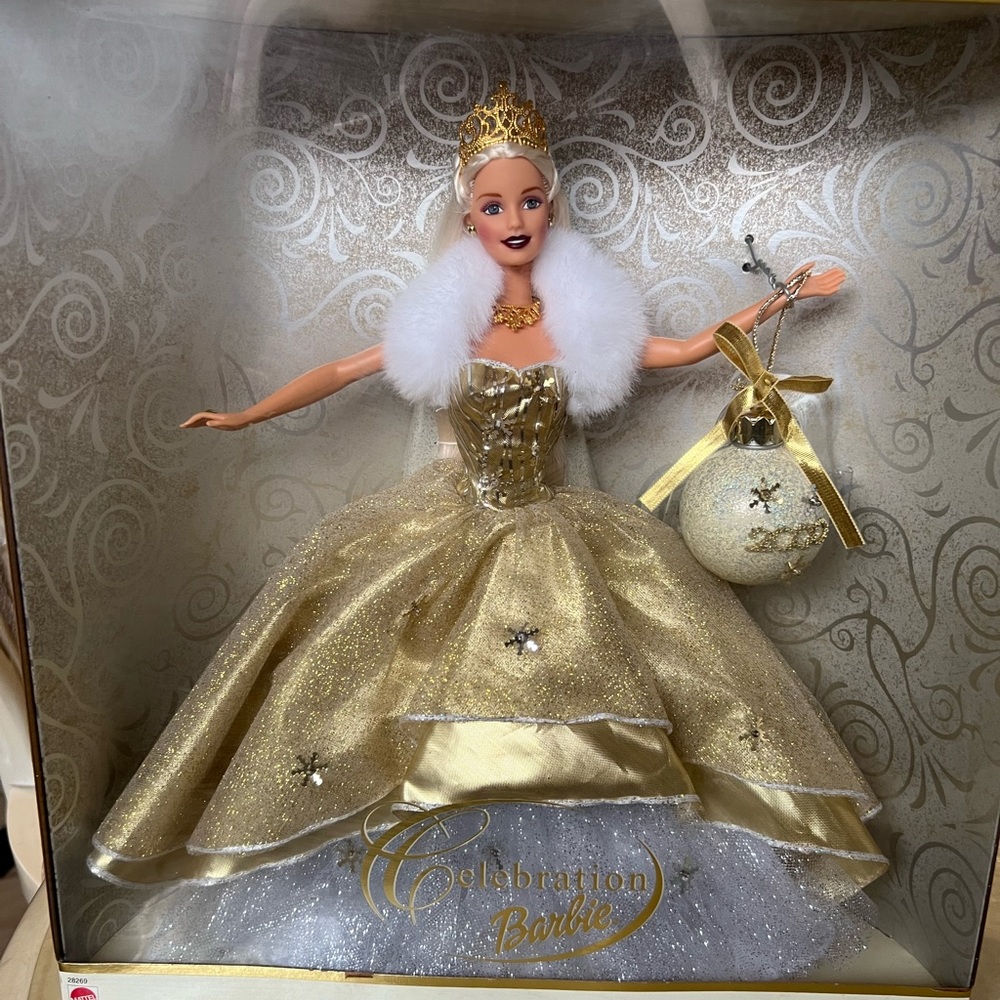 Brand new original box 2000 gold holiday Barbie